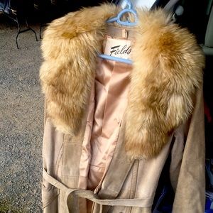 Fields full length leather/suede women’s jacket